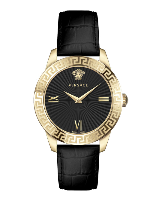 Greca Signature Leather Watch