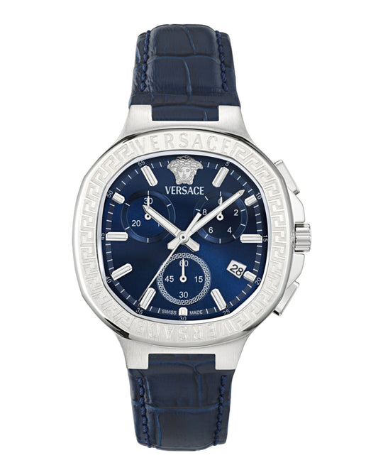 V-Chrono Square Leather Watch