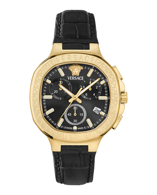 V-Chrono Square Leather Watch