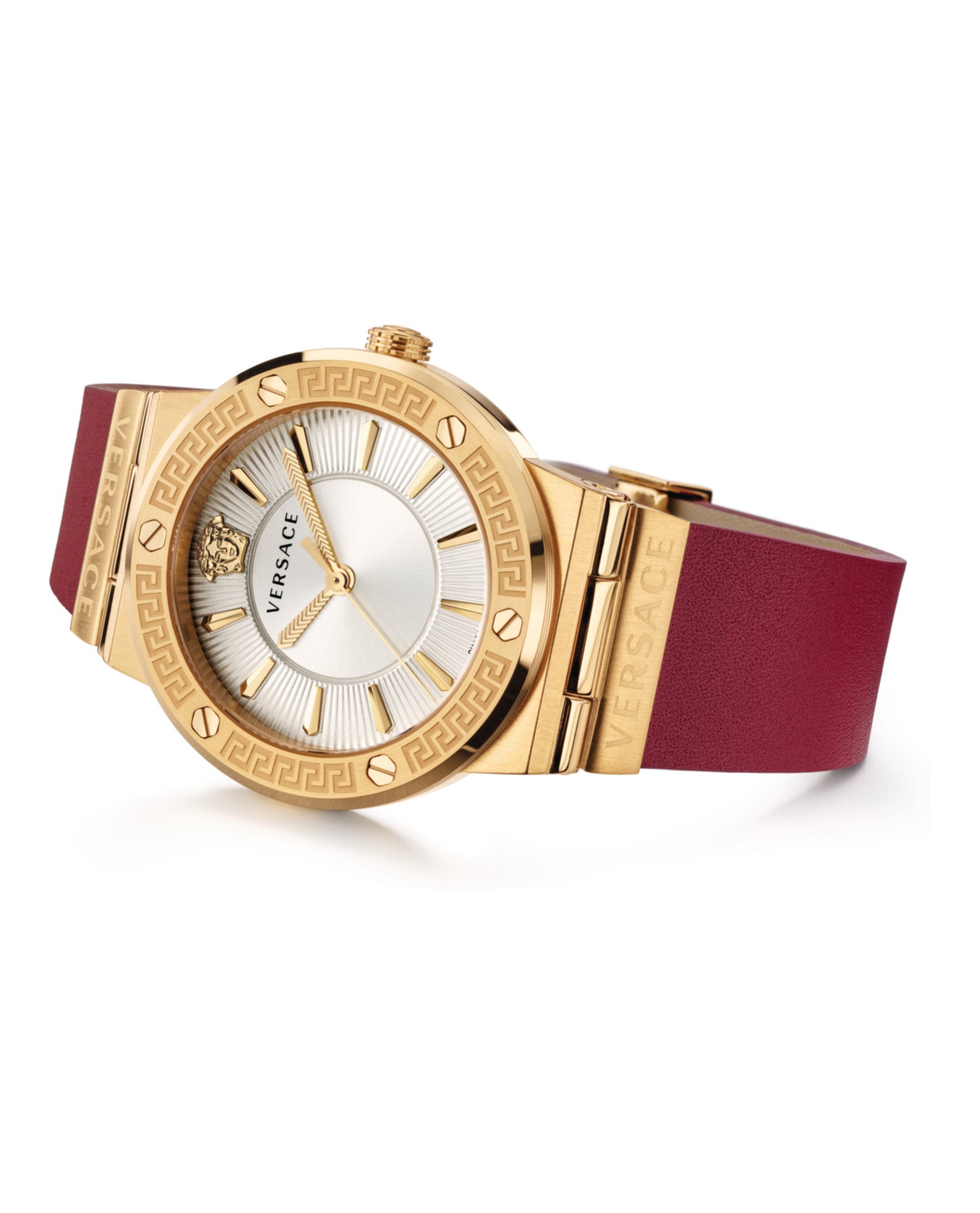 Greca Logo Leather Watch