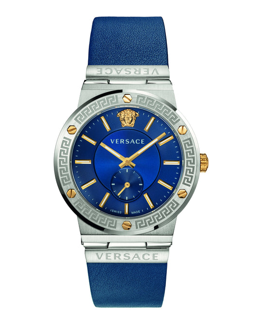 Greca Logo Leather Watch
