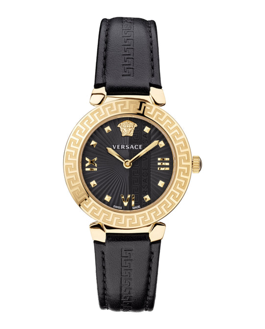Greca Icon Leather Watch