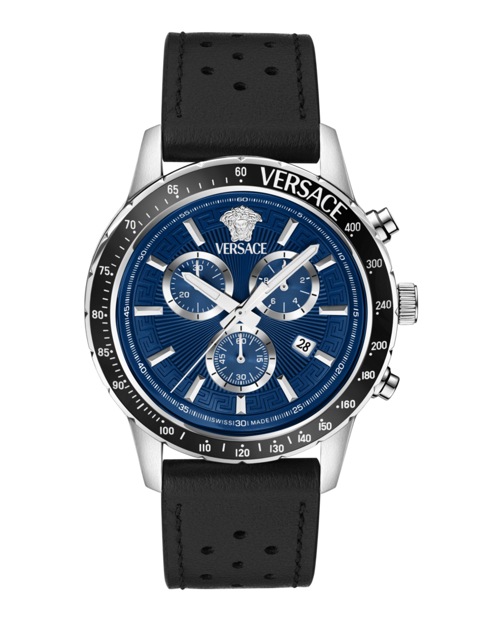 Versace Sport Chrono Leather Watch