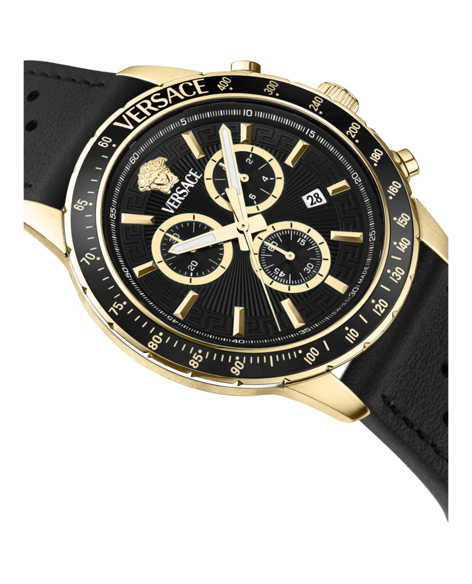 Versace Sport Chrono Leather Watch