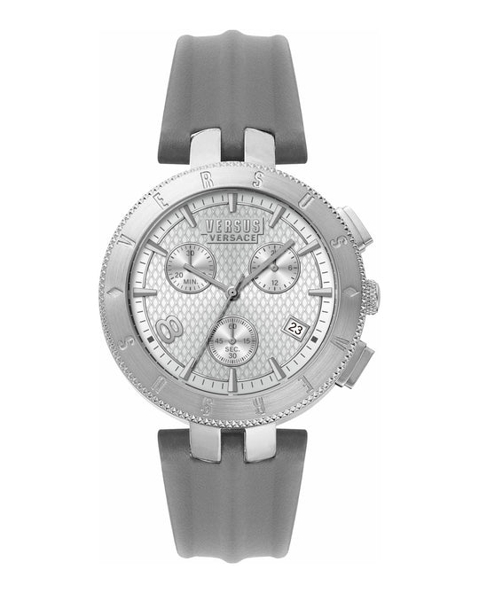 Logo Leather Chrono Watch