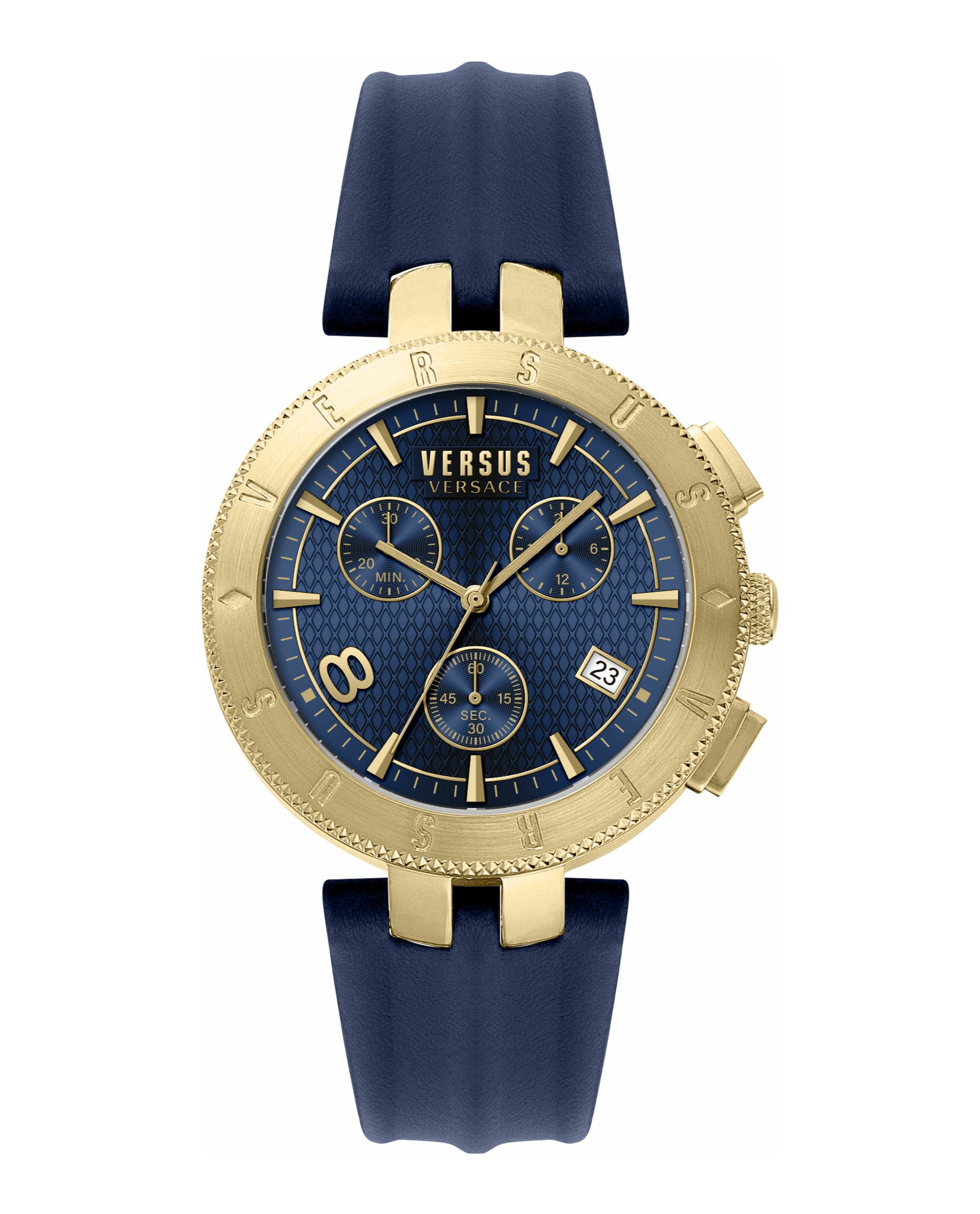 Logo Leather Chrono Watch