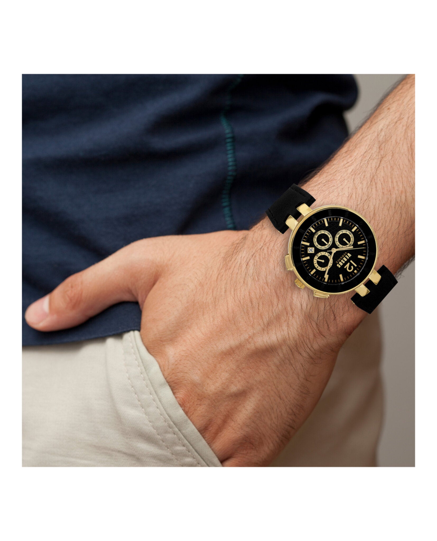 Logo Gent Chrono Strap Watch