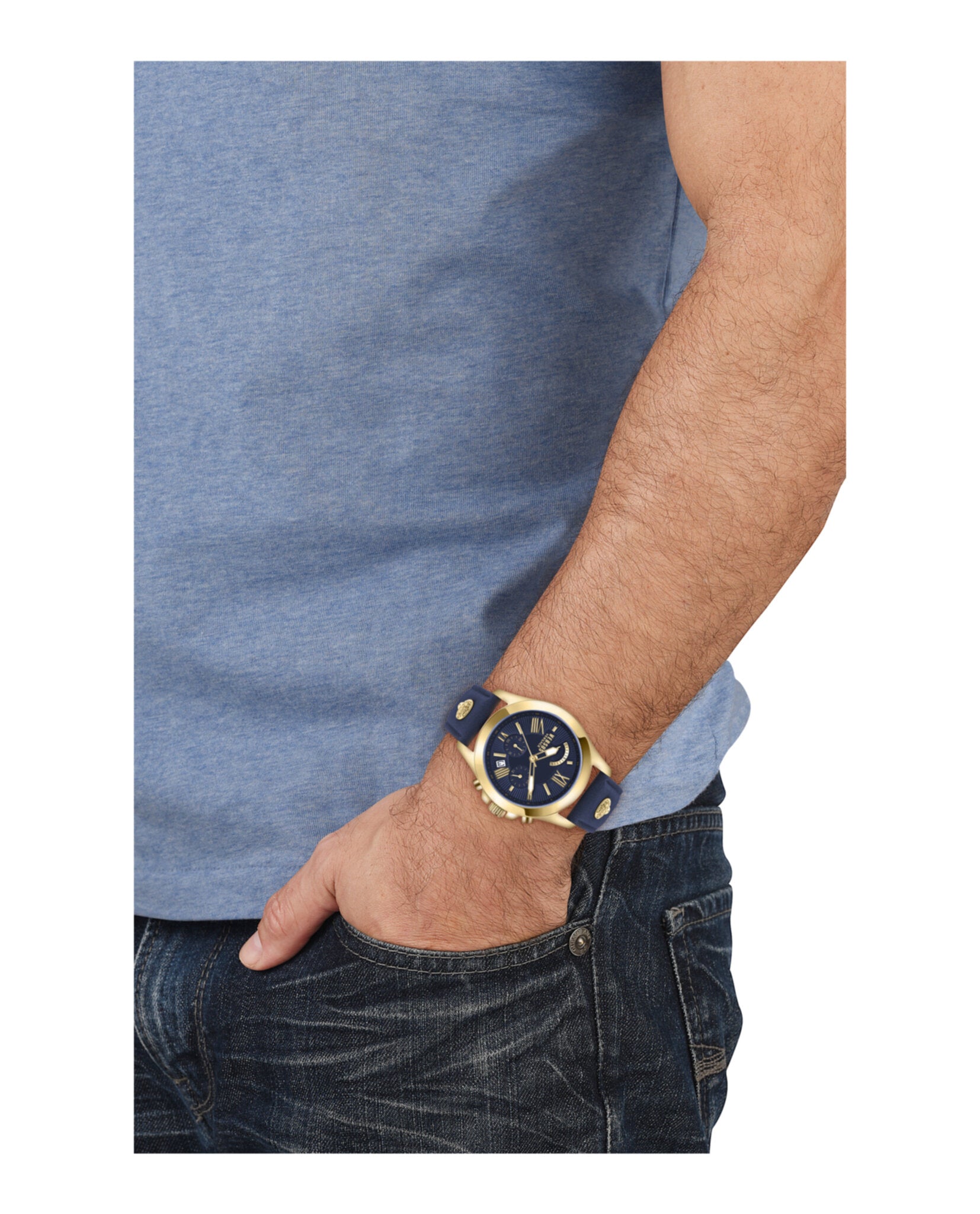 Chrono Lion Strap Watch