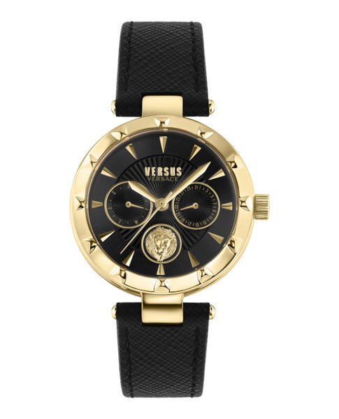 Versus by Versace Women\'s Watch VSPLM2521 Black Dial Gold Case Leather Band 40mm Versus by Versace Women main image 2
