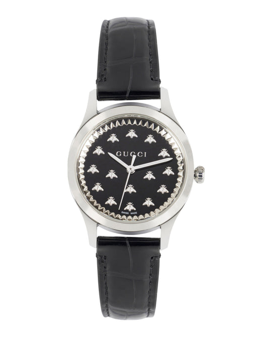 G-Timeless Onyx Stone Leather Watch