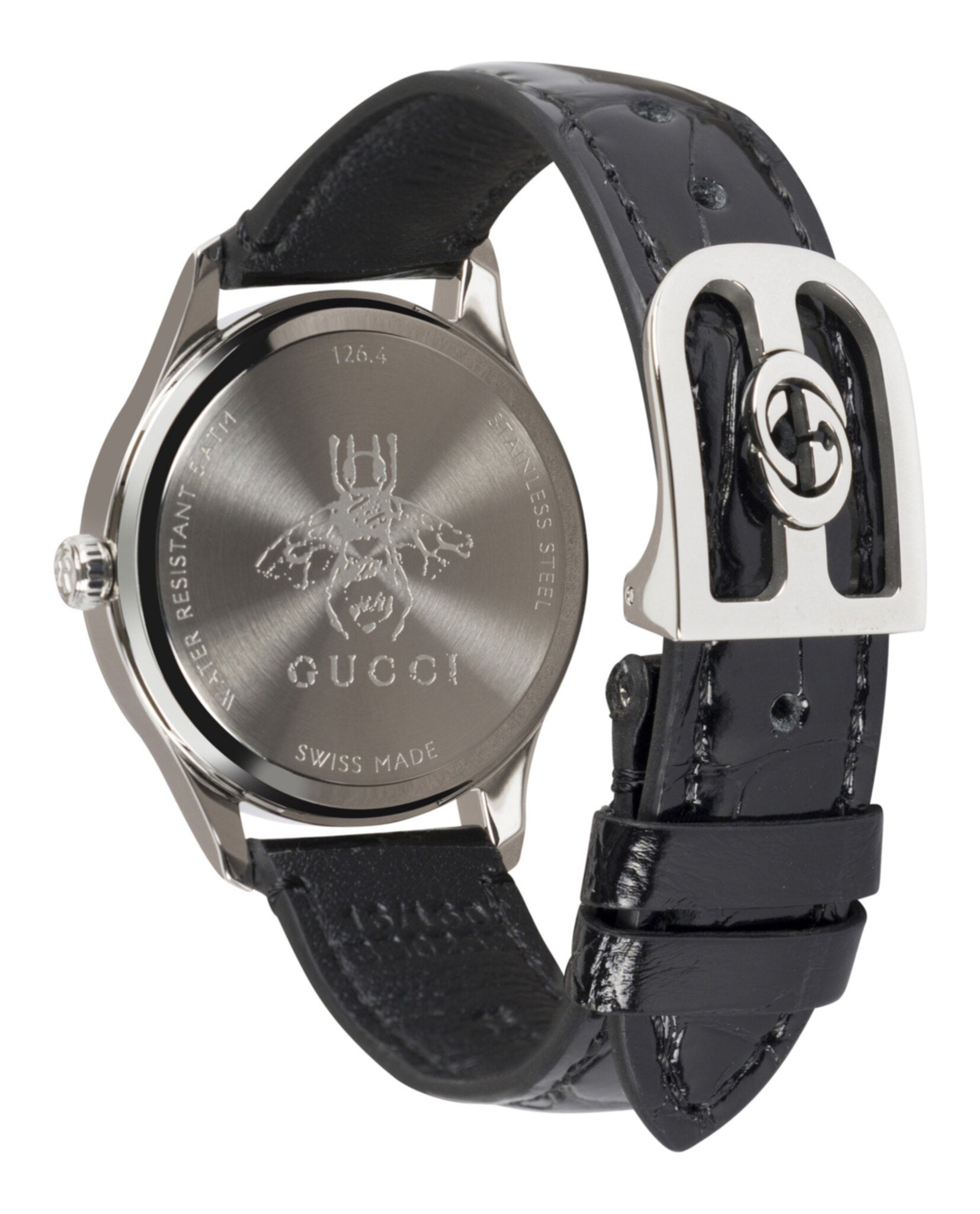G-Timeless Onyx Stone Leather Watch