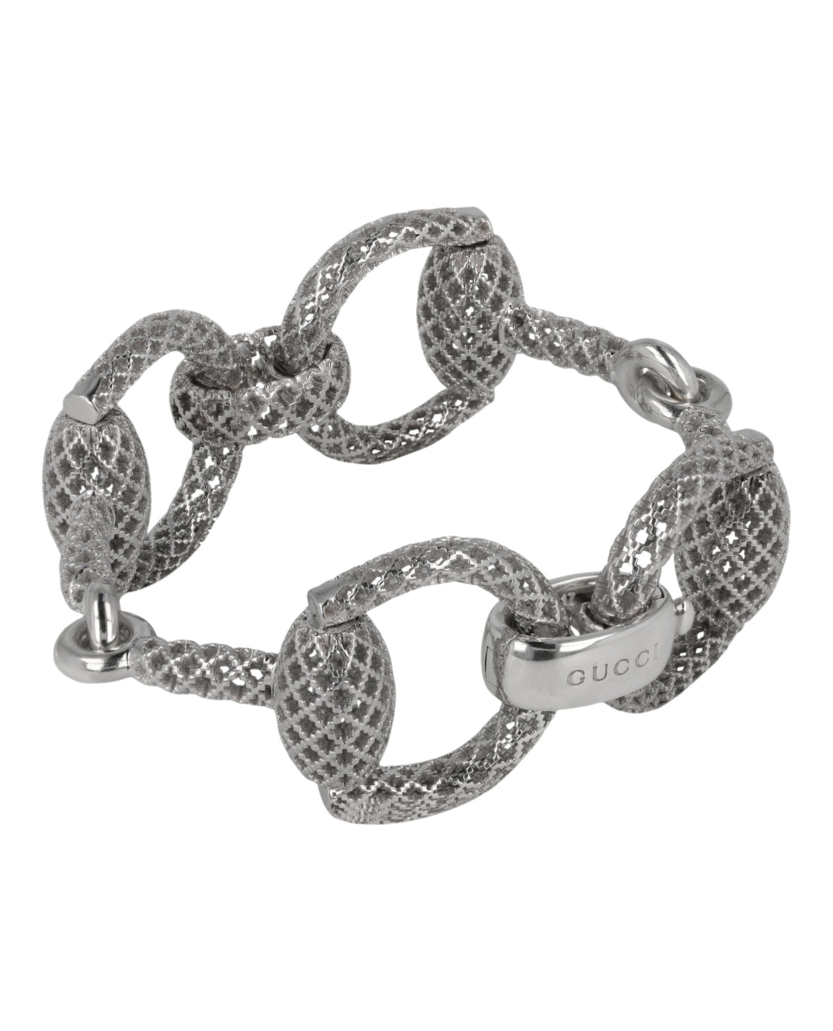Sterling Silver Horsebit Diamantissima Bracelet - Main Image