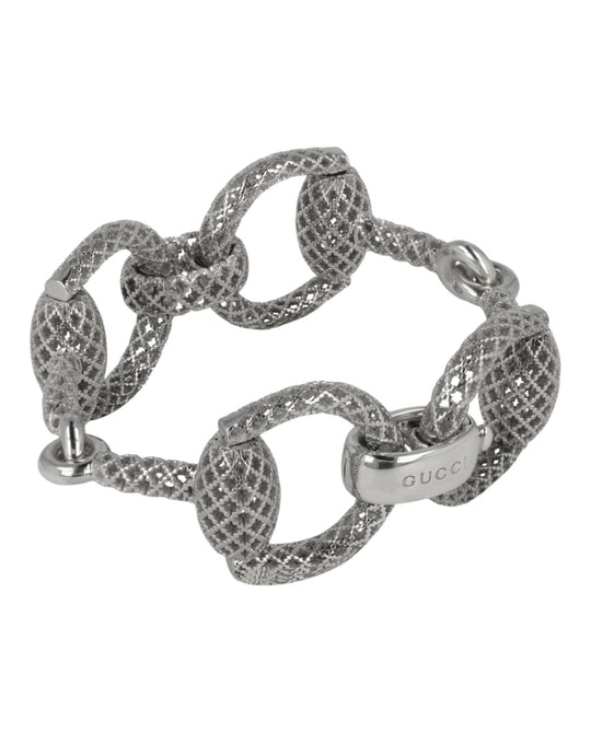 Sterling Silver Horsebit Diamantissima Bracelet