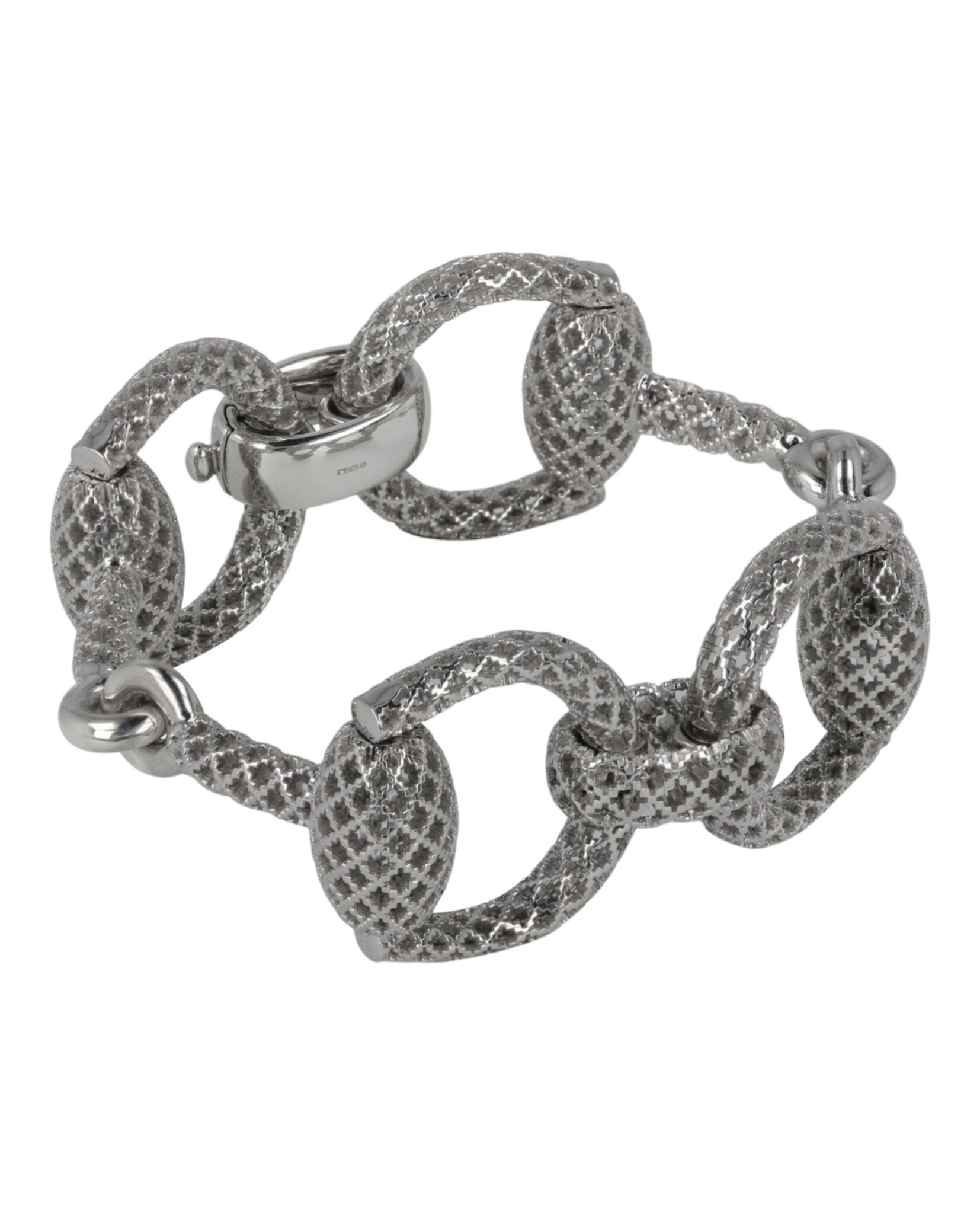 Sterling Silver Horsebit Diamantissima Bracelet