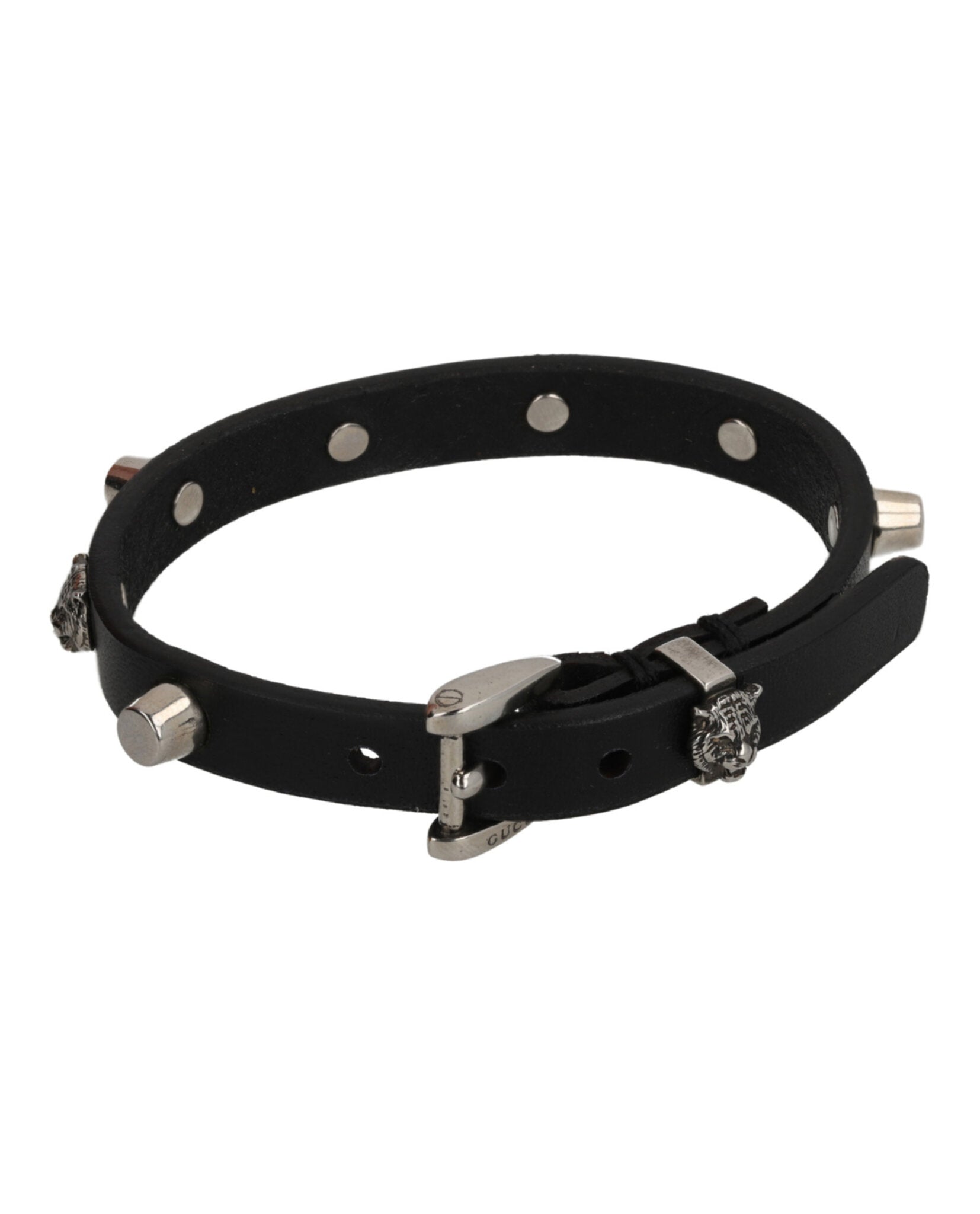 Tiger Studded Leather Bracelet
