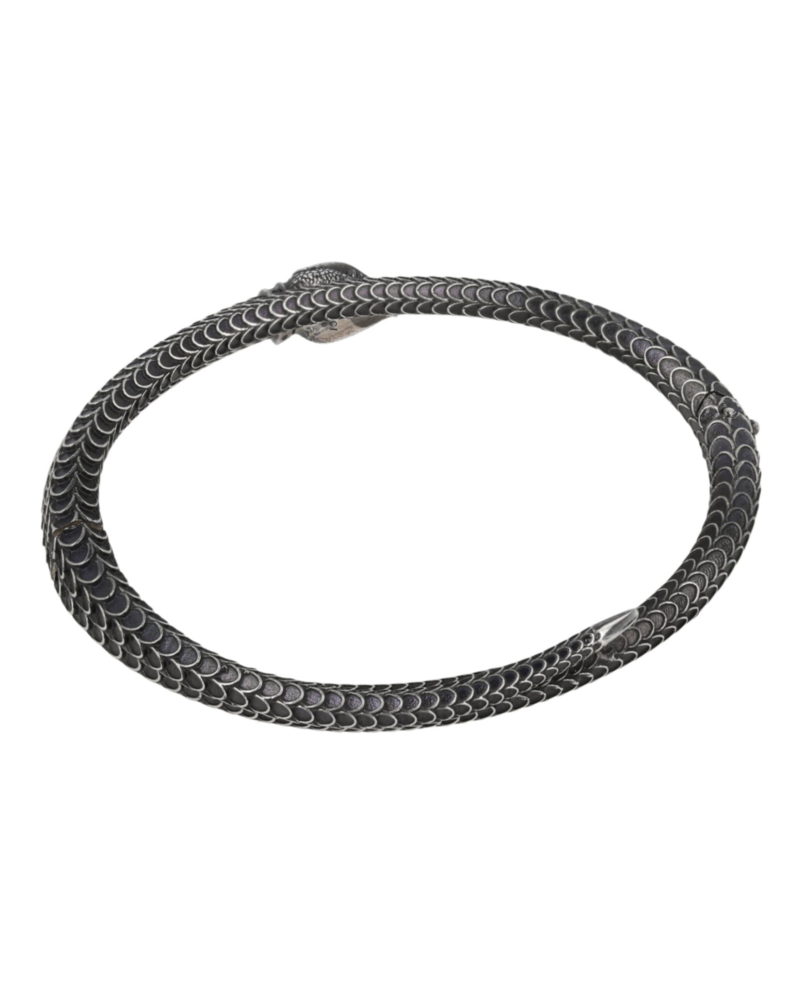 Garden Snake Aged Sterling Silver Bracelet