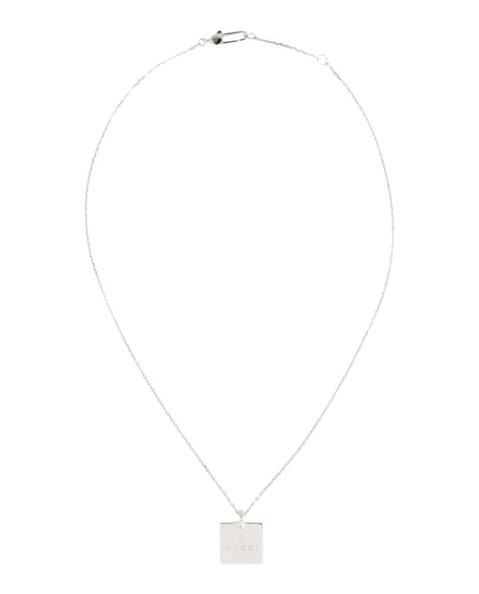 Sterling Silver Logo Pendant Necklace