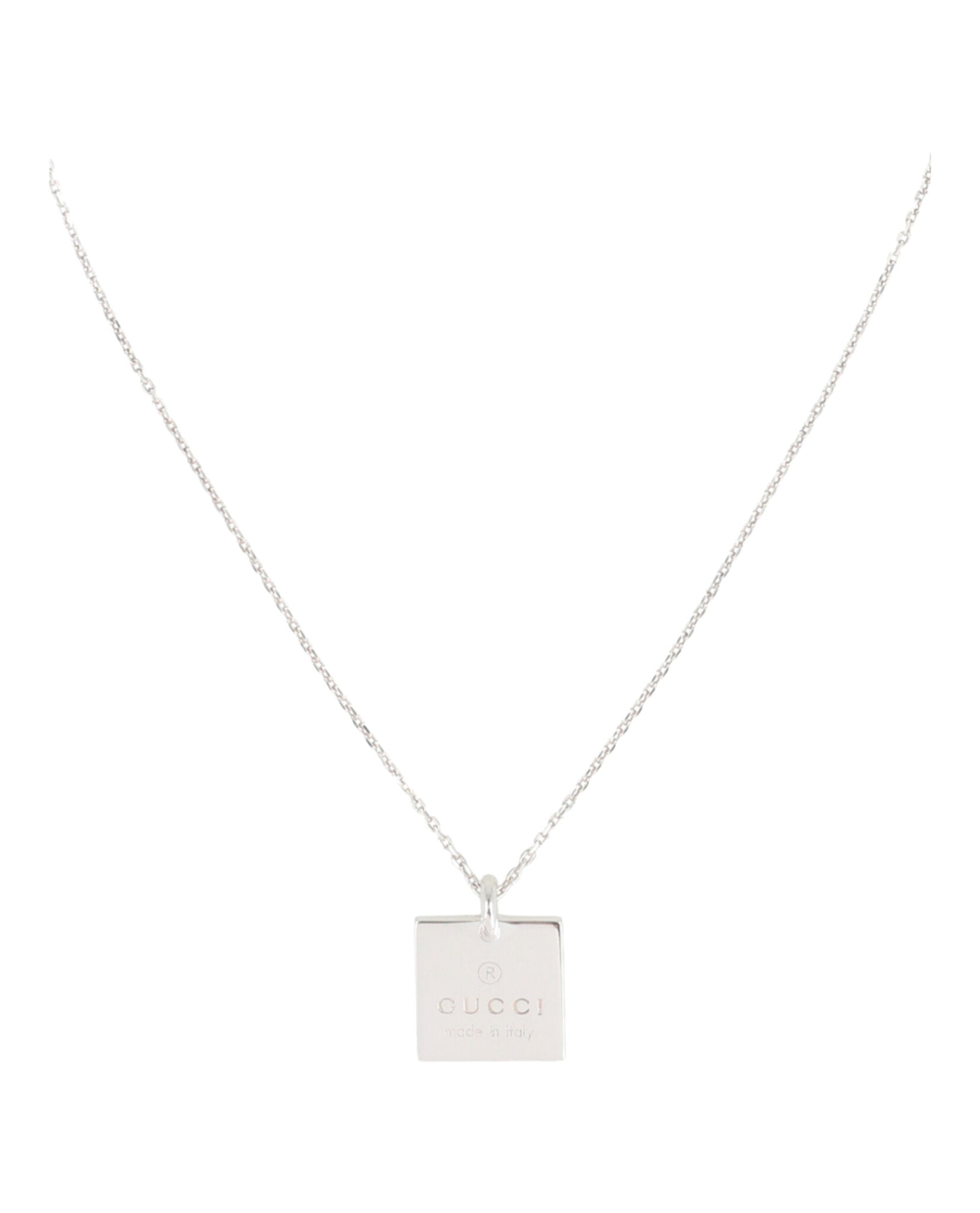 Sterling Silver Logo Pendant Necklace