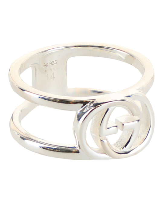 Interlocking G Cutout Silver Ring