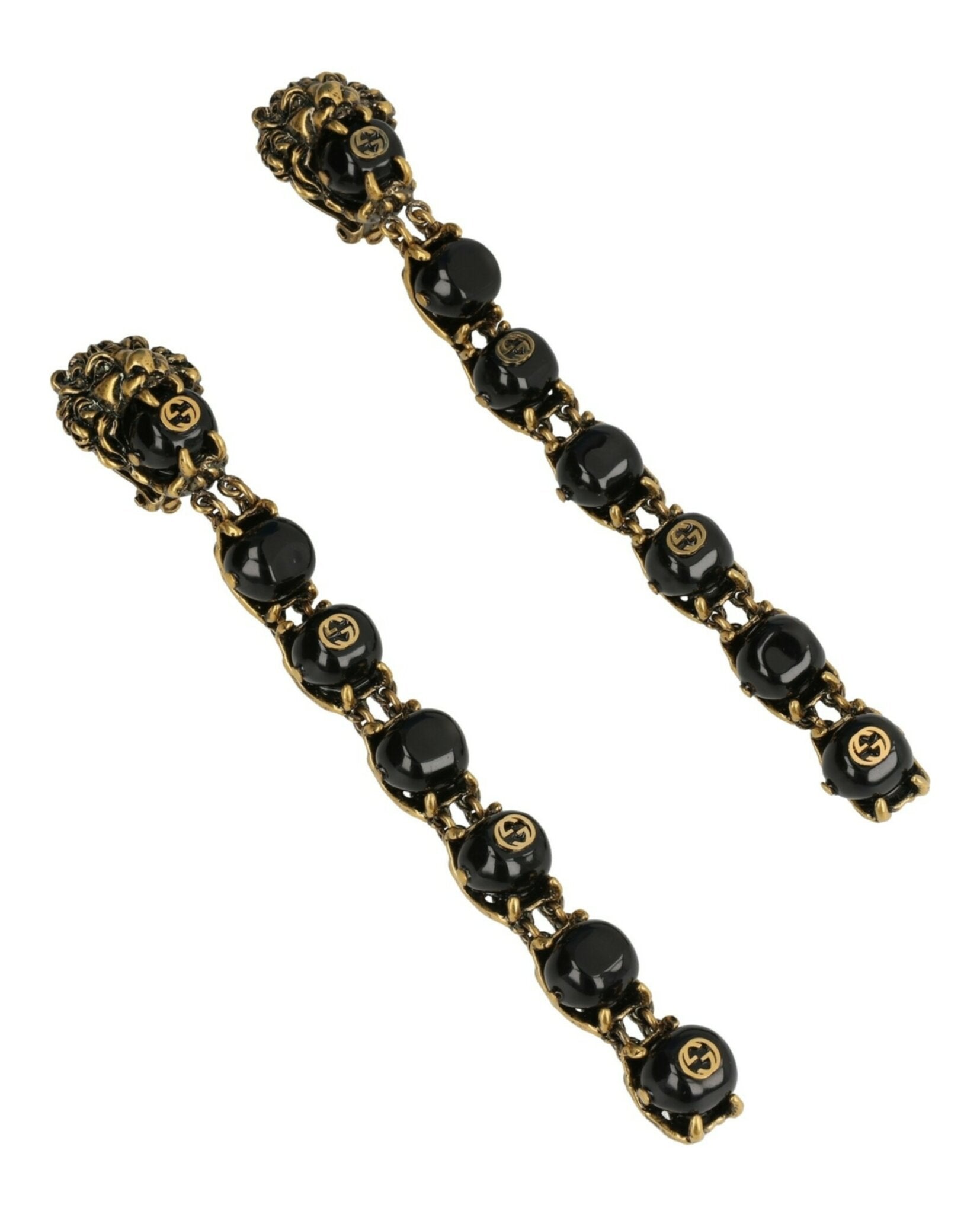 Lion Head Drop Earrings