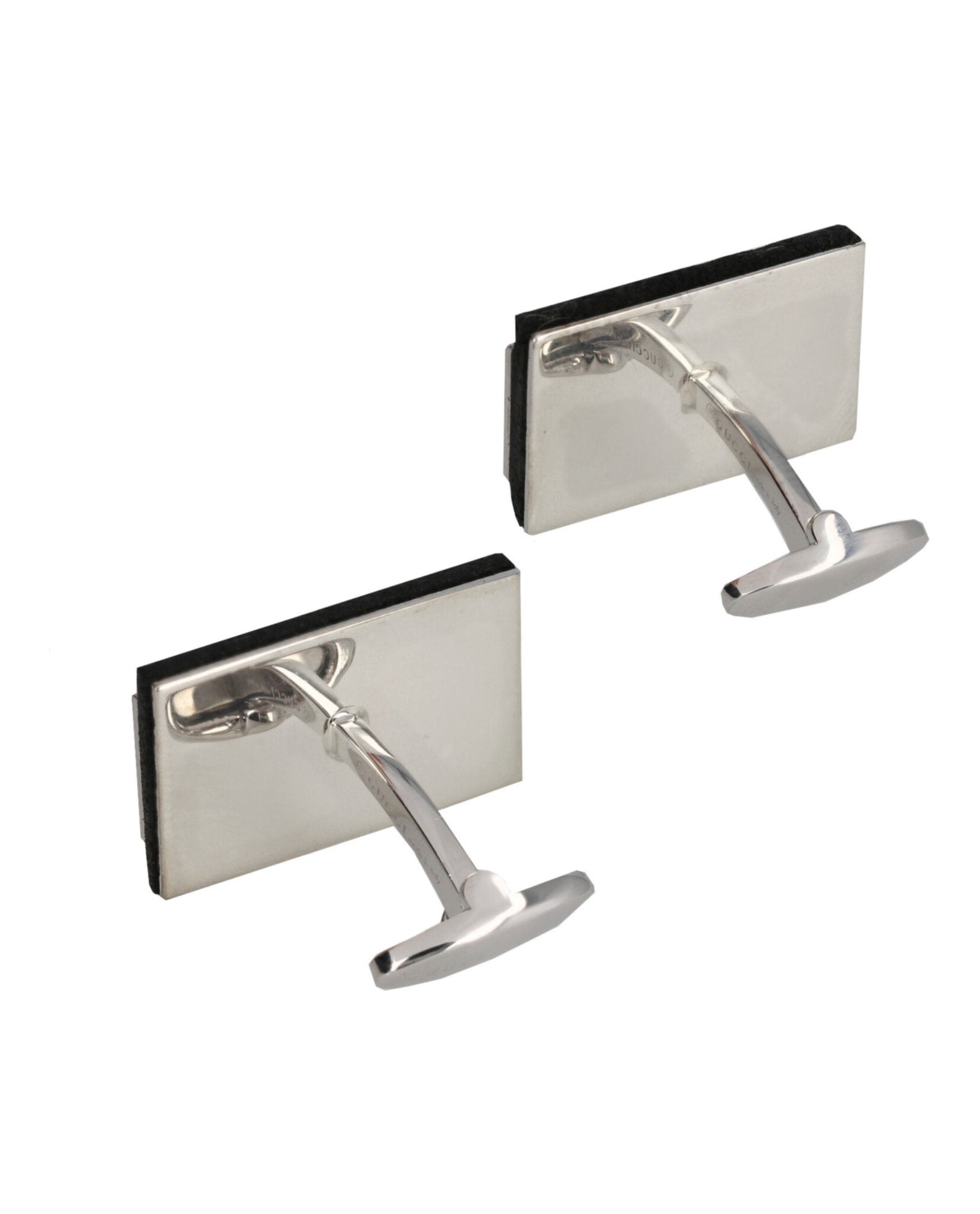 Sterling Silver And Leather Cufflinks