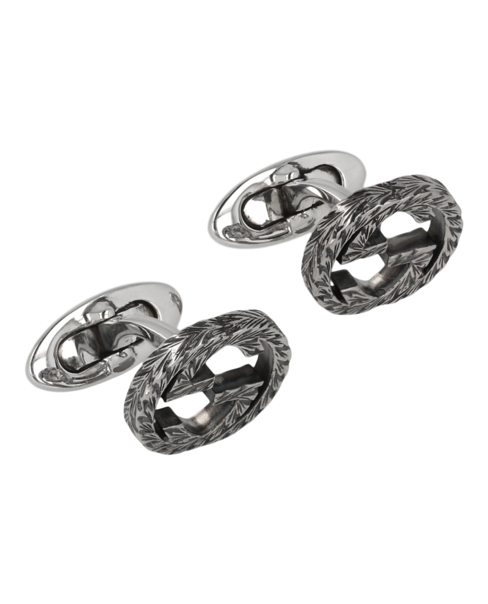 Sterling Silver Interlocking G Cufflinks