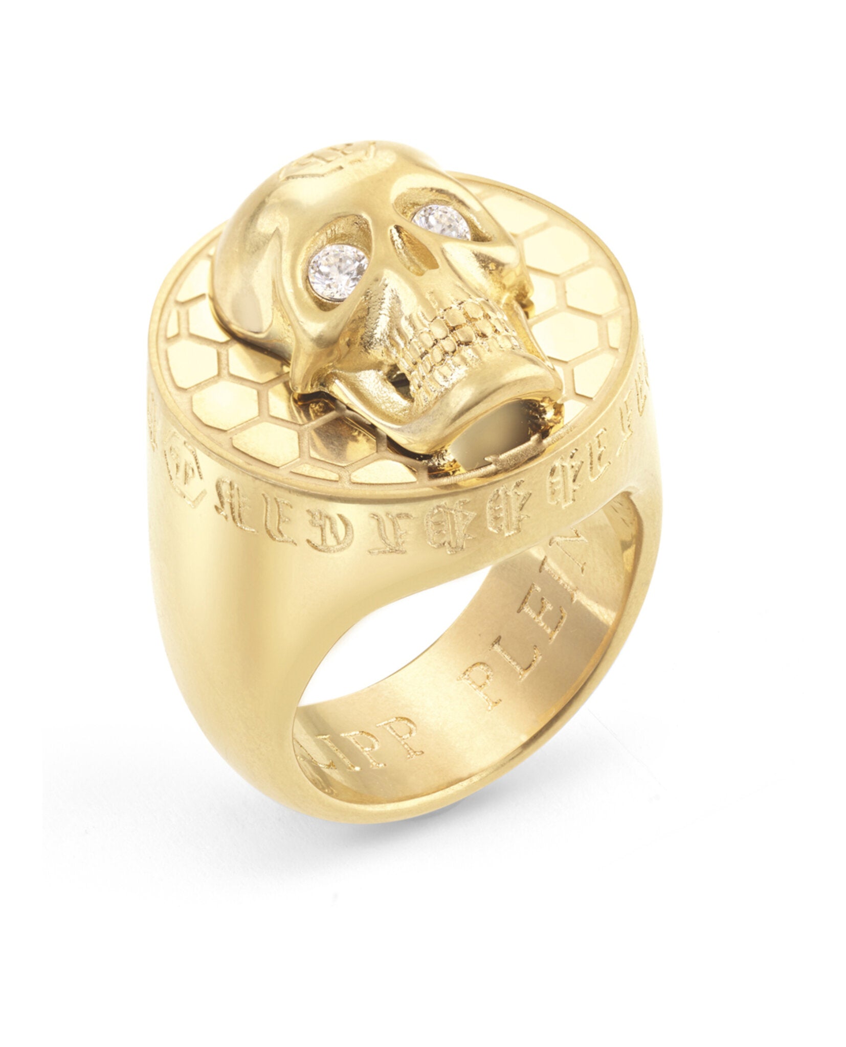 Philipp Plein 3D $kull Crystal Ring