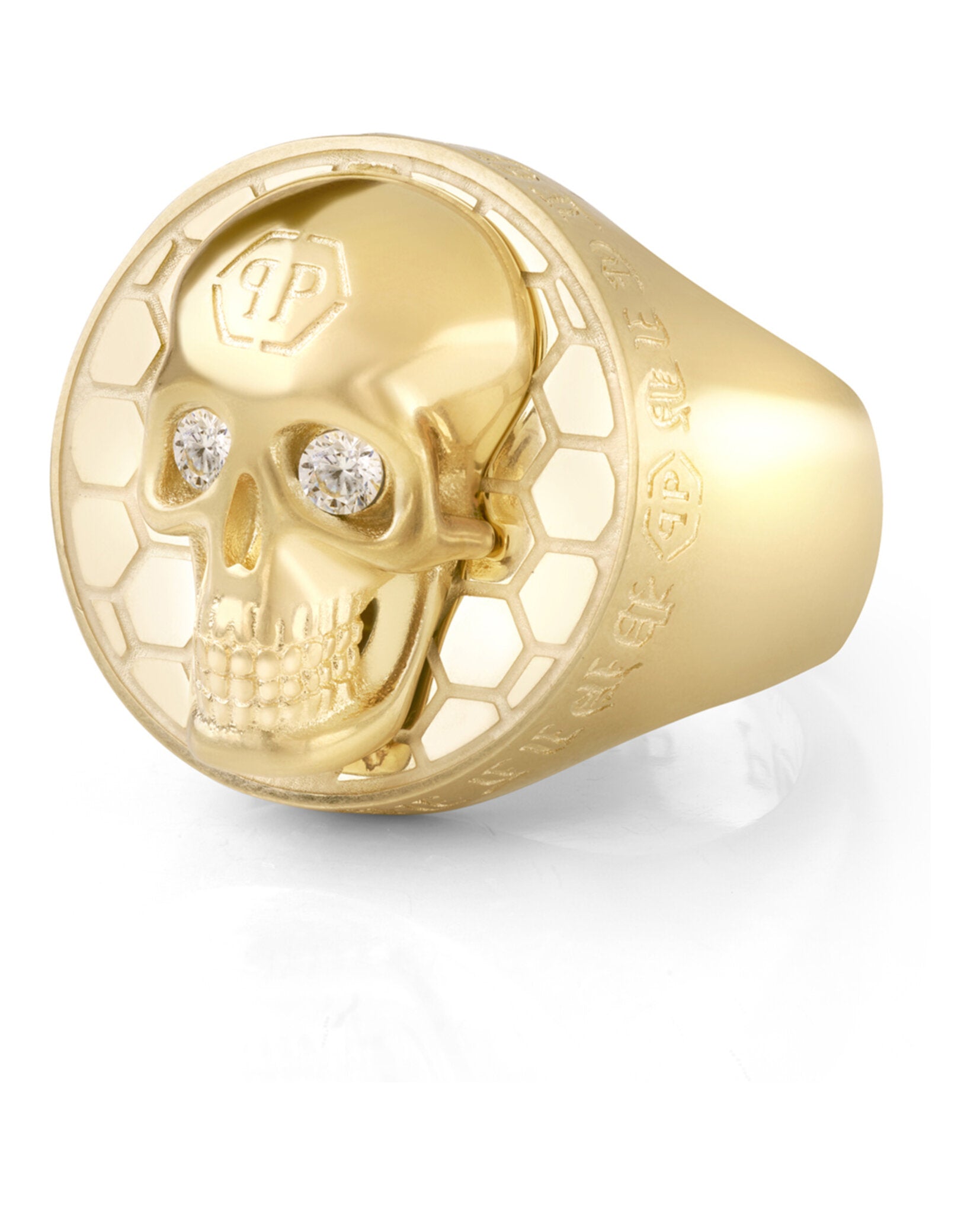 Philipp Plein 3D $kull Crystal Ring