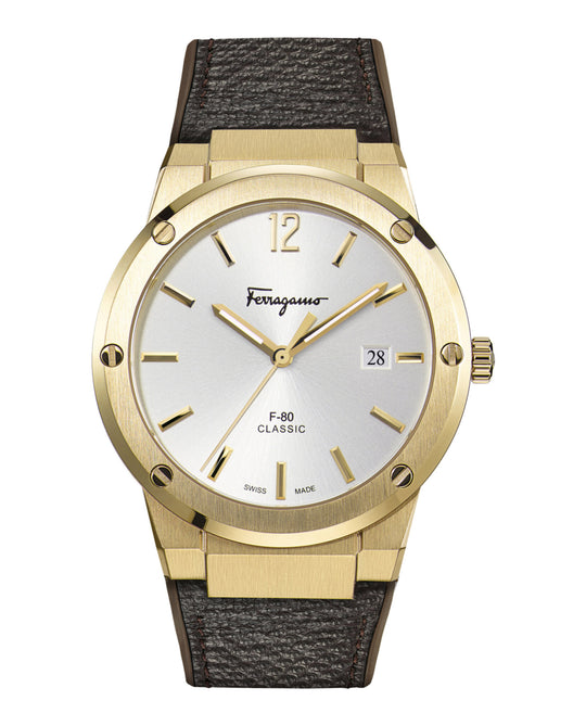 Salvatore Ferragamo F-80 Slim Strap Watch
