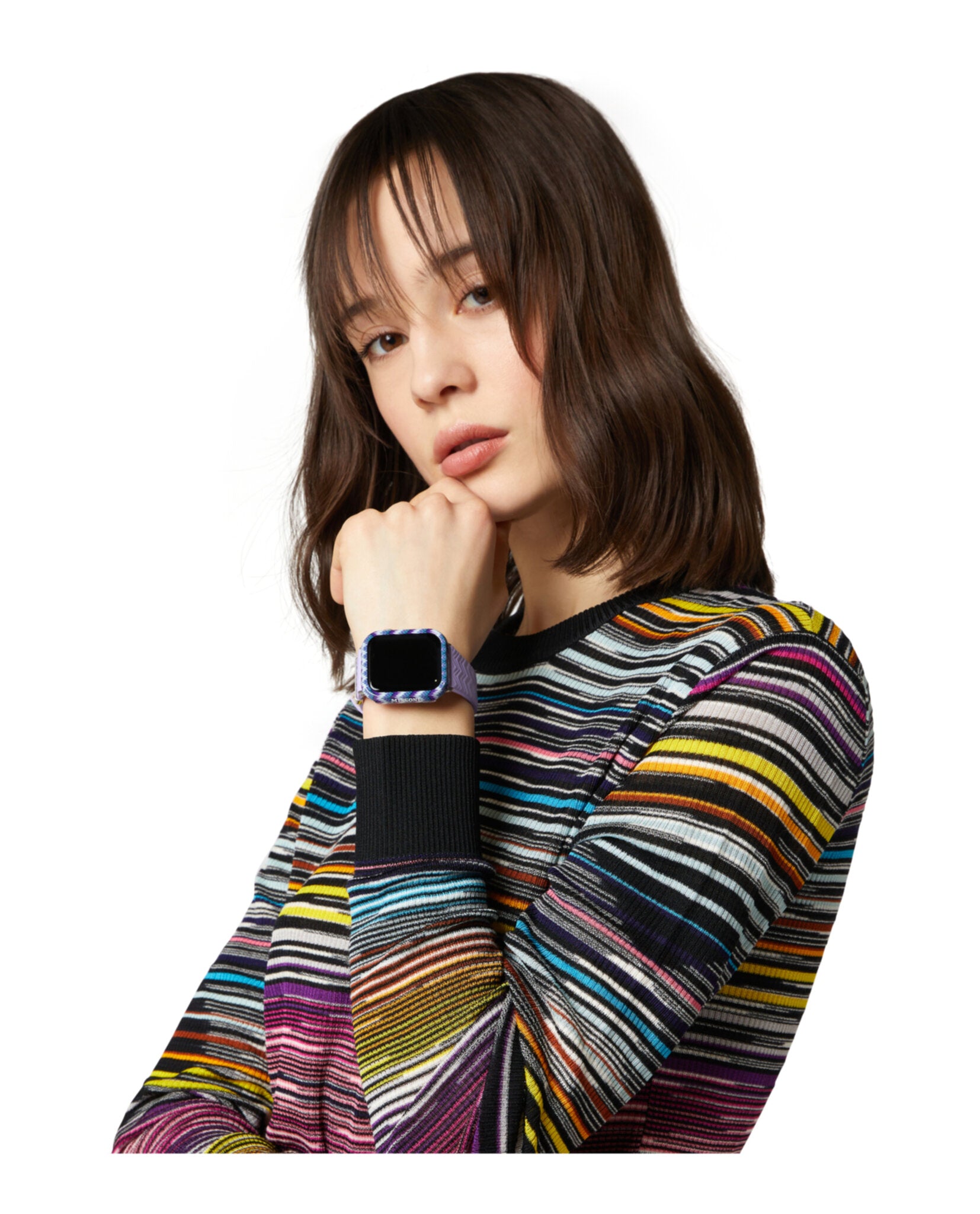 Zigzag Leather Apple Watch Strap