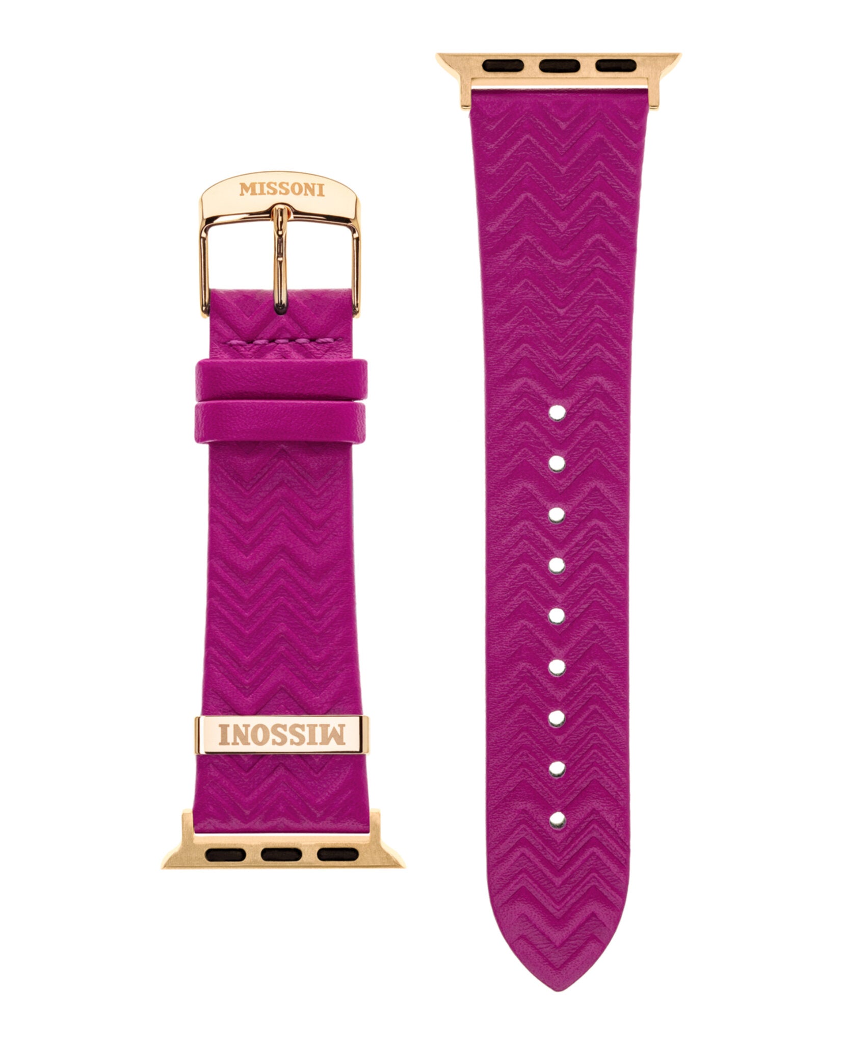 Zigzag Leather Apple Watch Strap