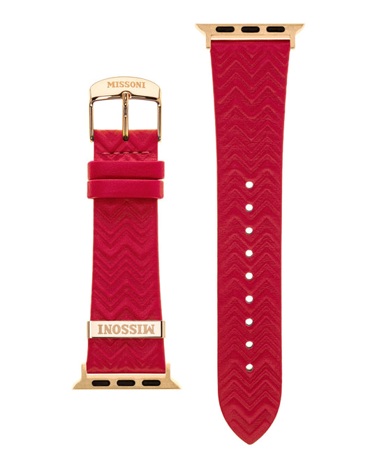 Zigzag Leather Apple Watch Strap