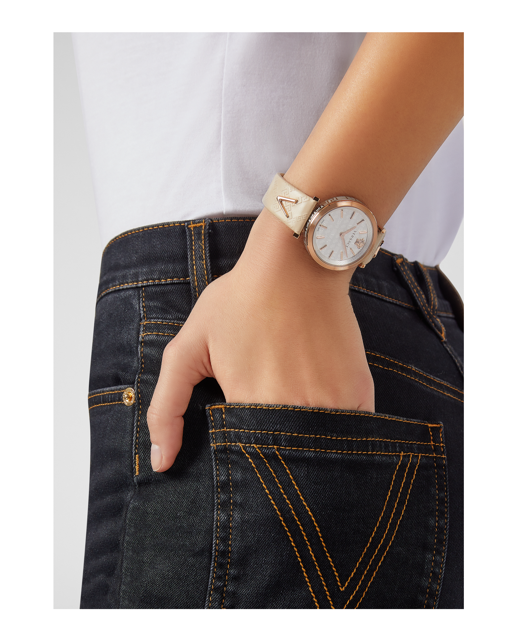 V-Twist Leather Watch