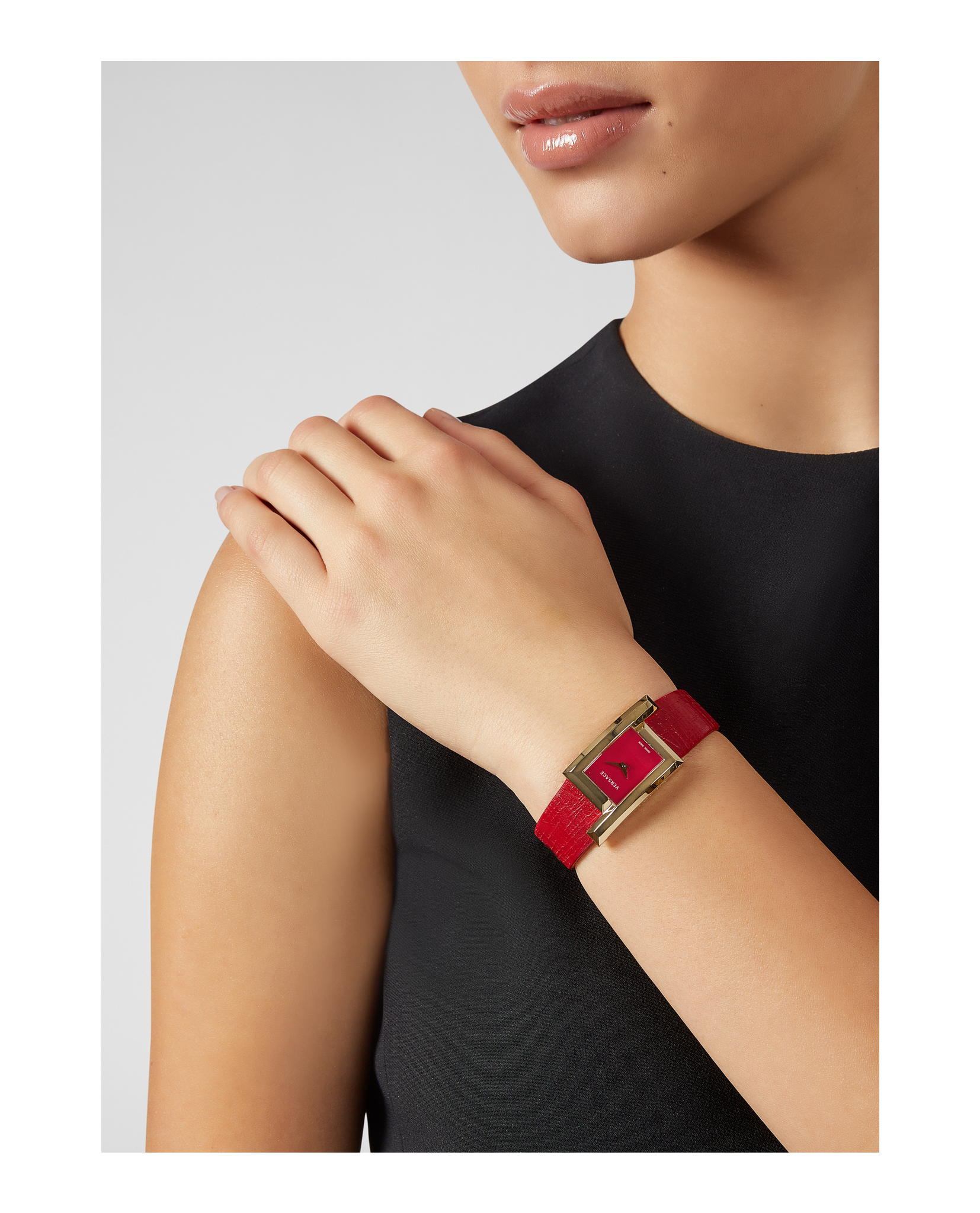 Greca Icon Leather Watch
