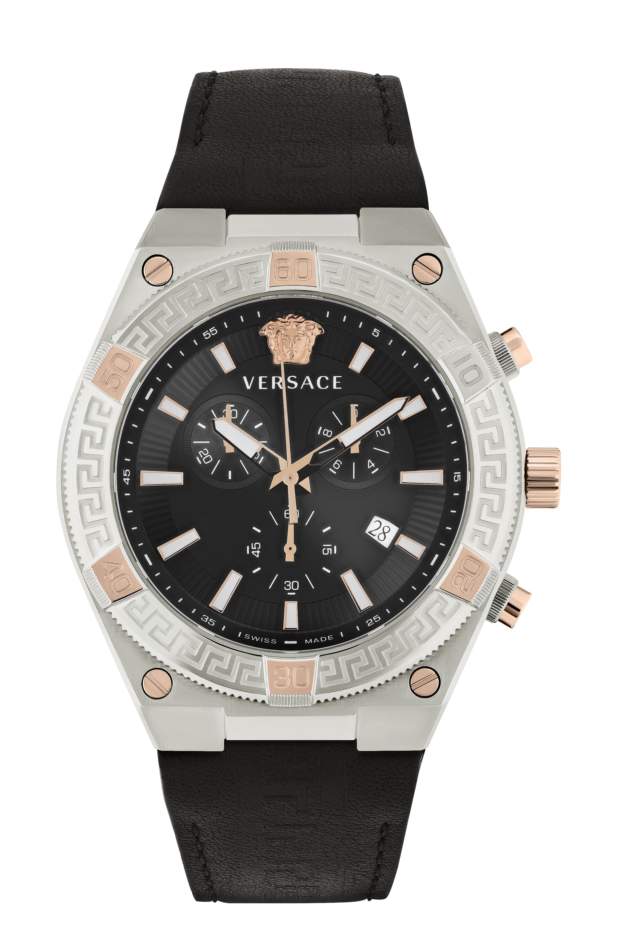 V-Sporty Greca Leather Watch