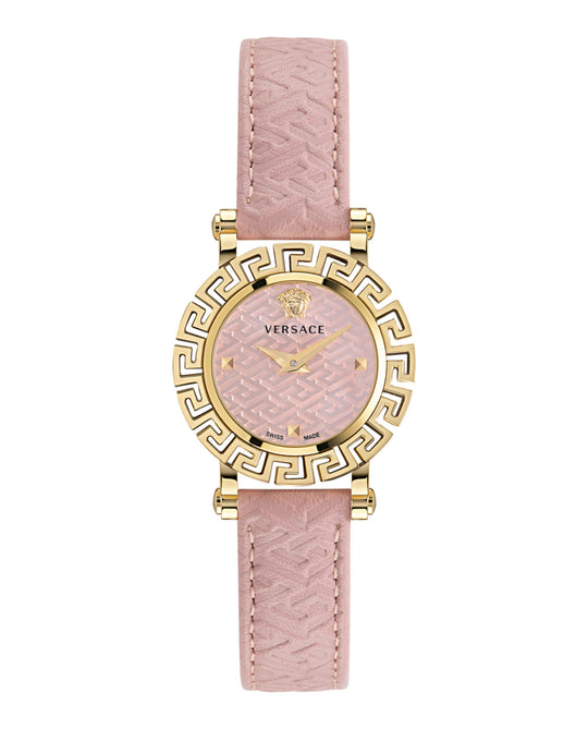 Greca Glam Leather Watch